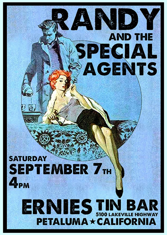 Poster for 9-7-19 Band Gig at Ernie's Tin Bar